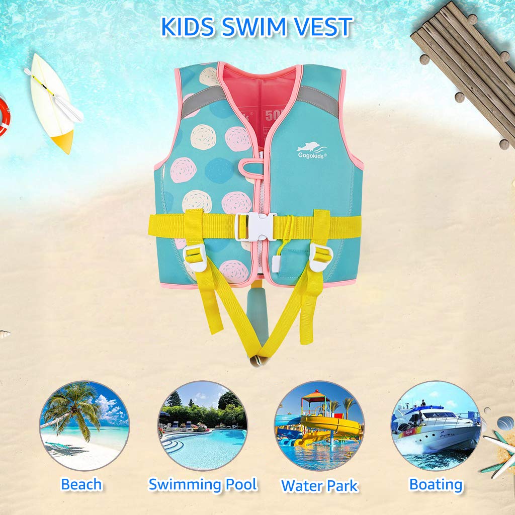 Gogokids Kids Float Jacket Swim Vest - Children Flotation Swimsuit Boys Girls Buoyancy Swimwear Swimming Learning : Sports & Outdoors