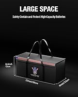 Vista 6 de LiFePO4 - Bolsa de seguridad ignífuga con batería de litio de 12 V, 200 Ah, gran capacidad, a prueba de explosiones, para carga y almacenamiento