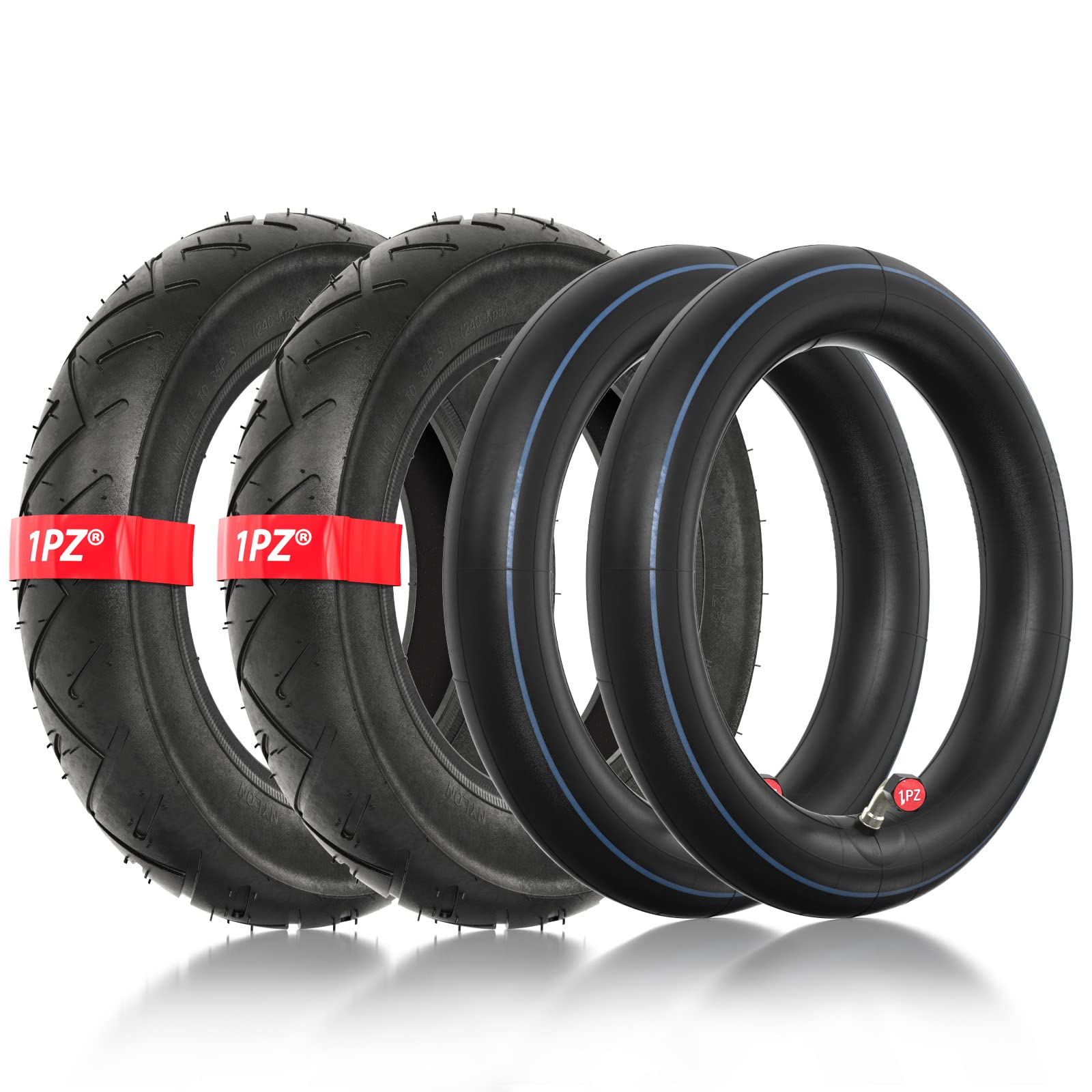 1PZ ET1-R04 10x2.125 Tire & Inner Tube 10 inch Heavy Duty Replacement for Self Balancing Scooter Smart Electric Bike Bicycle Tricycle Stroller 10-inch Tires with 6-inch Rims