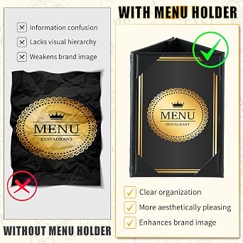 Table Tent Triangle Menu Holders 4 x 6, 20 Pack 3-Side Leatherette Picture Frames, Menu Cover with Angled Corners for Restaurant, Bar, Cafe, Wedding, Durable and Foldable Design