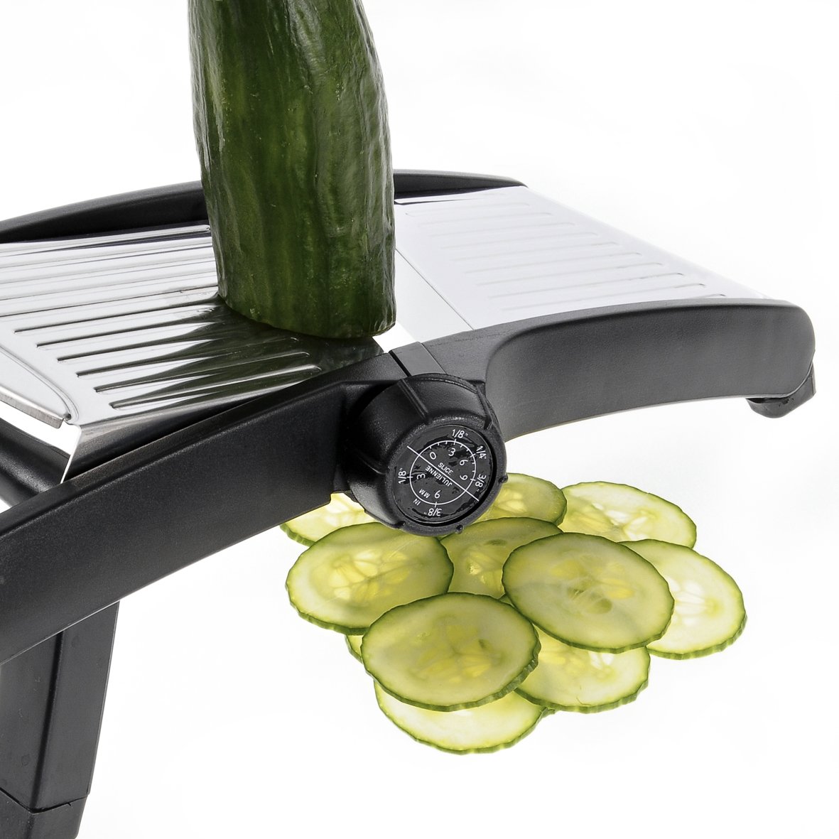 Westmark Cortador/rebanador de verduras con diferentes opciones de corte, Cuchillas de acero inoxidable, Vario, Negro/plateado, 11292260