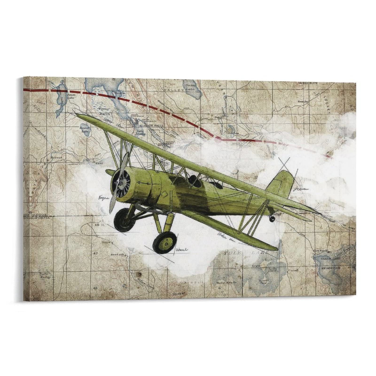 Vintage Biplane Illustration