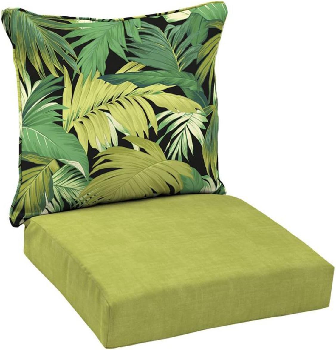 Comfort Classics Inc. 2-Piece Deep Seating Outdoor Dining Chair Cushion: Pillow: 24" W x 22" L x 8" T; Seat: 24" W x 24" L x 6" T in Polyester Fabric Tropicalia