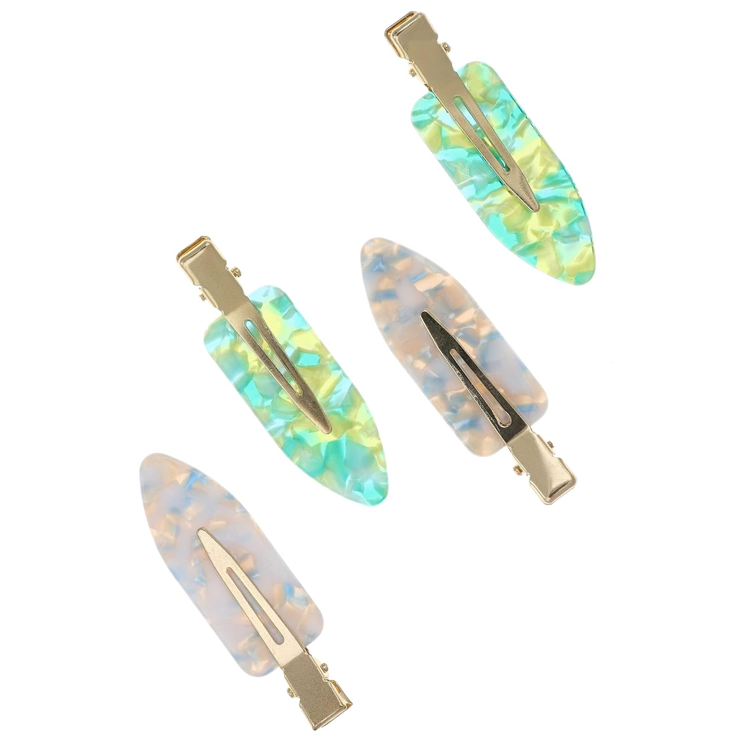 L. Erickson Tango Pinch Clip, 4 Pack Forrest Green Multi