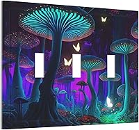 Vista 100 de Placa Cubierta de Interruptor de Luz de Palanca Individual con Diseño de Flor Botánica en Tablero de Madera Rústico Estilo Granja - Placa de Pared