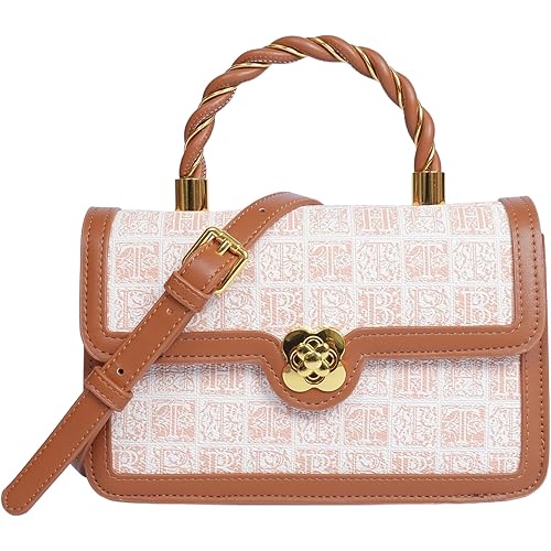 PURFEA Color-Block Crossbody Bags for Women Purses Cute Designer Handbags Shoulder Bag Adjustable Shoulder Strap
