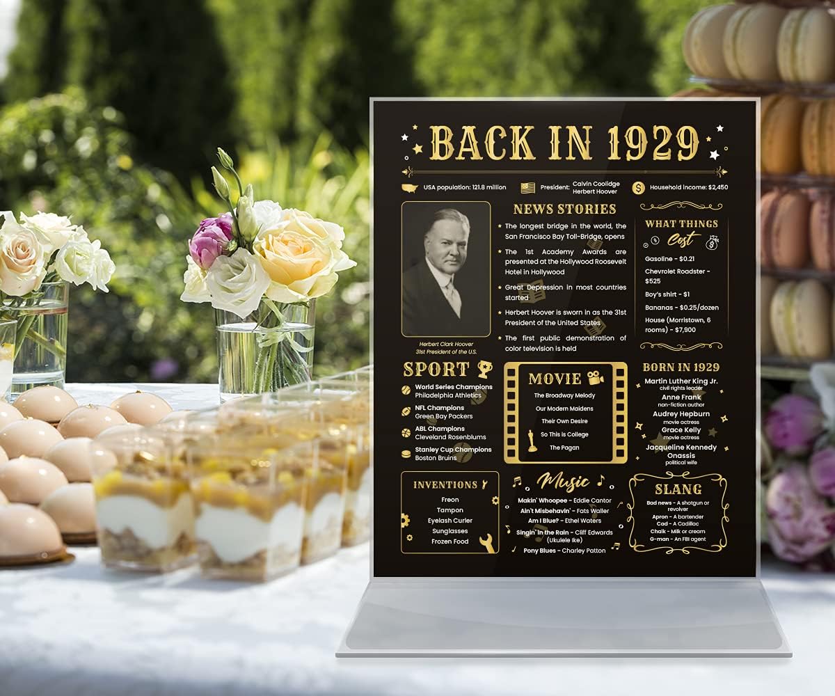 97th Birthday Card for Her and Him - Ideas 1929 Birthday Gifts for Women and Men - 97th Decorations Party Favors - 8x10 Unframed image 2