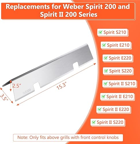Miniatura 171 de QuliMetal 66033 Barras aromatizantes para Weber Genesis II E-410/E-415/E-435, piezas de parrilla para parrillas de gas Weber GS4 Genesis II LX serie