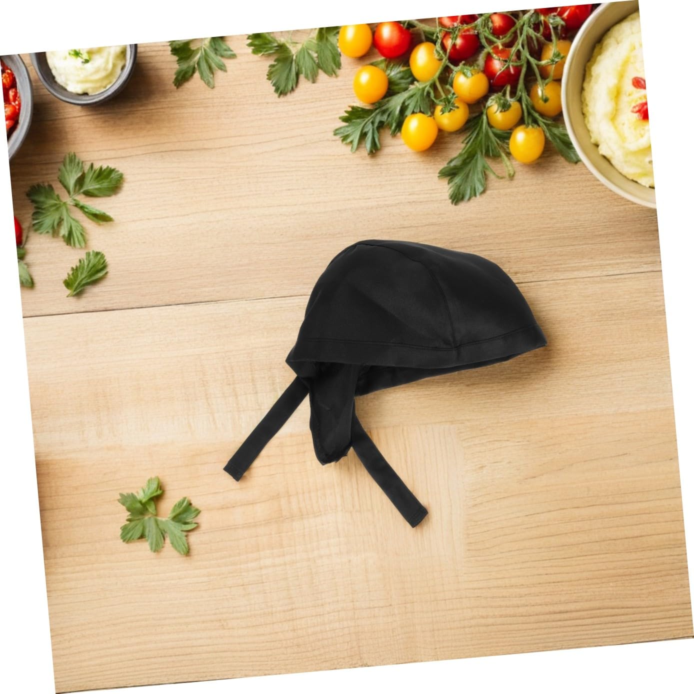 UKCOCO Sombreros de Trabajo de Cocina Negros para Chefs y Estudiantes, 3 Piezas de Tela Cómoda y Transpirable para Uso Diario y Profesional