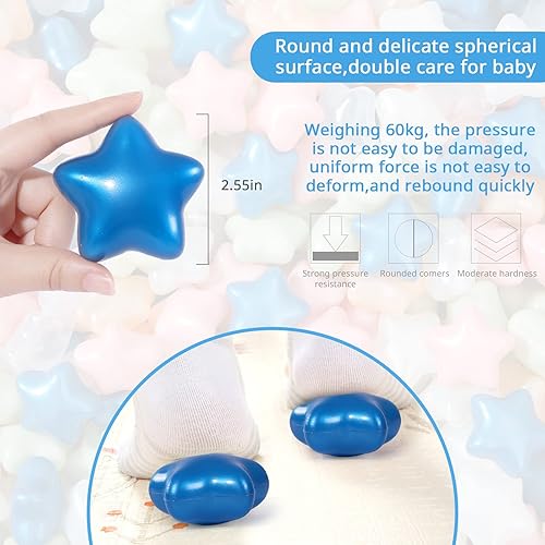 Miniatura 2 de STARBOLO Pelotas para niños pequeños, paquete de 100, 200, 50, sin BPA y ftalatos, no tóxicas, a prueba de aplastamiento, bolas de plástico suave