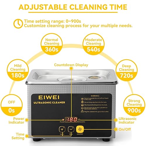 Miniatura 9 de 10L 240W Laboratorio Limpiador Ultrasónico & 0.7L 35W Limpiador ultrasónico de la joyería Paquete