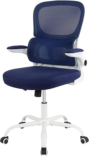 Miniatura 7 de Silla de oficina ergonómica, silla de escritorio de oficina en casa con soporte lumbar, silla de trabajo para computadora con ruedas, silla
