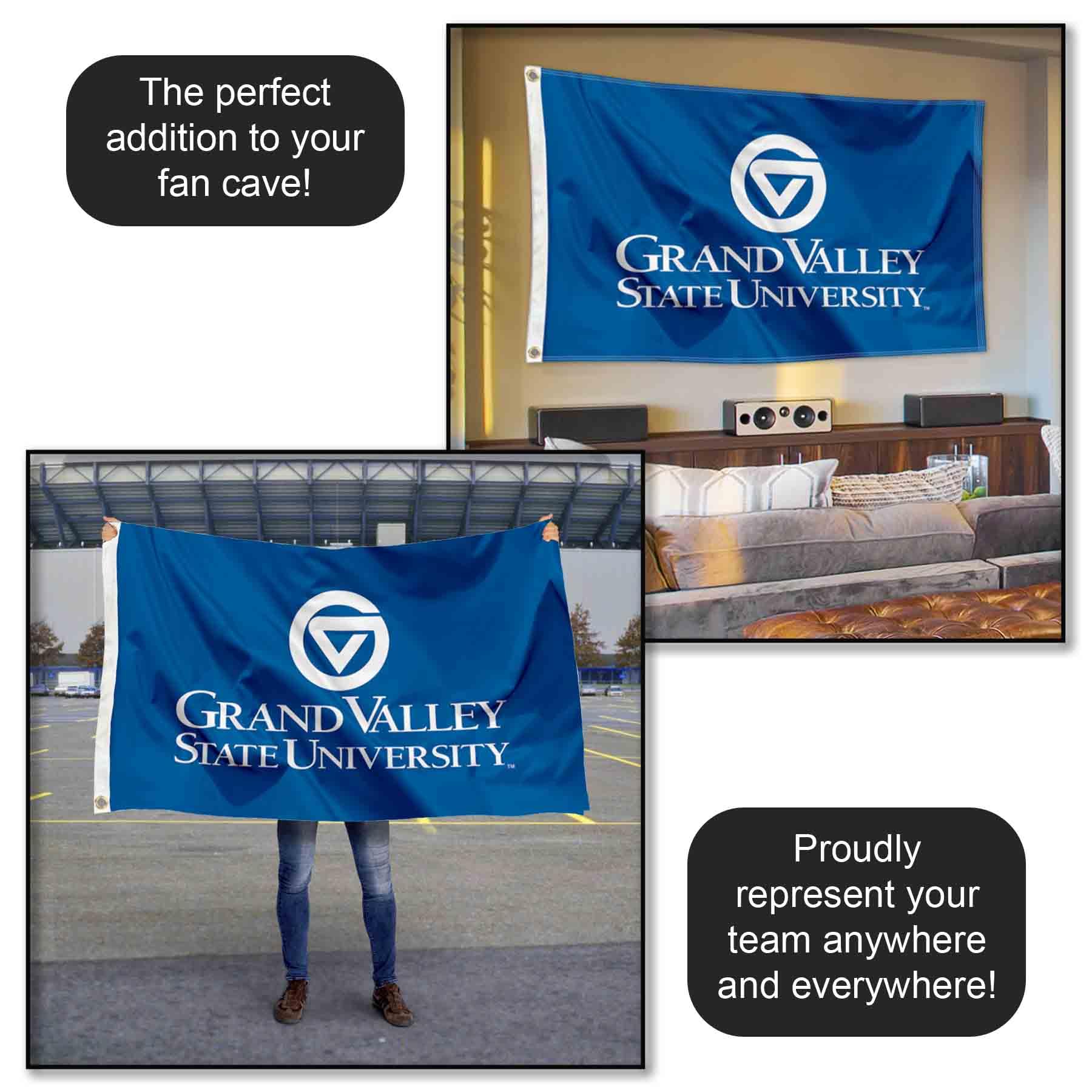 GVSU Lakers 3x5 Flag - Officially Licensed Grand Valley State University Flag - View #7