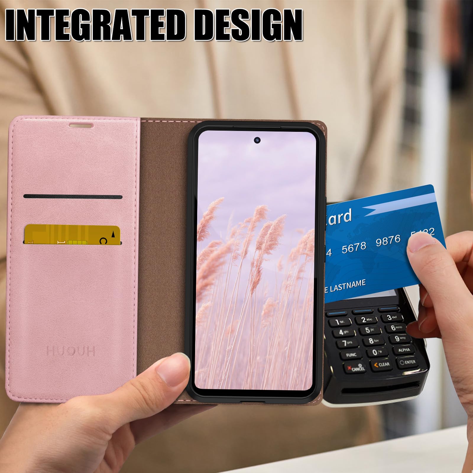 Leder-Klapphülle Mit RFID-Schutz Für Xiaomi Redmi Note 14 4G – Mit Kartenfächern, Standfunktion, 360° Schutz, In Hellgrün