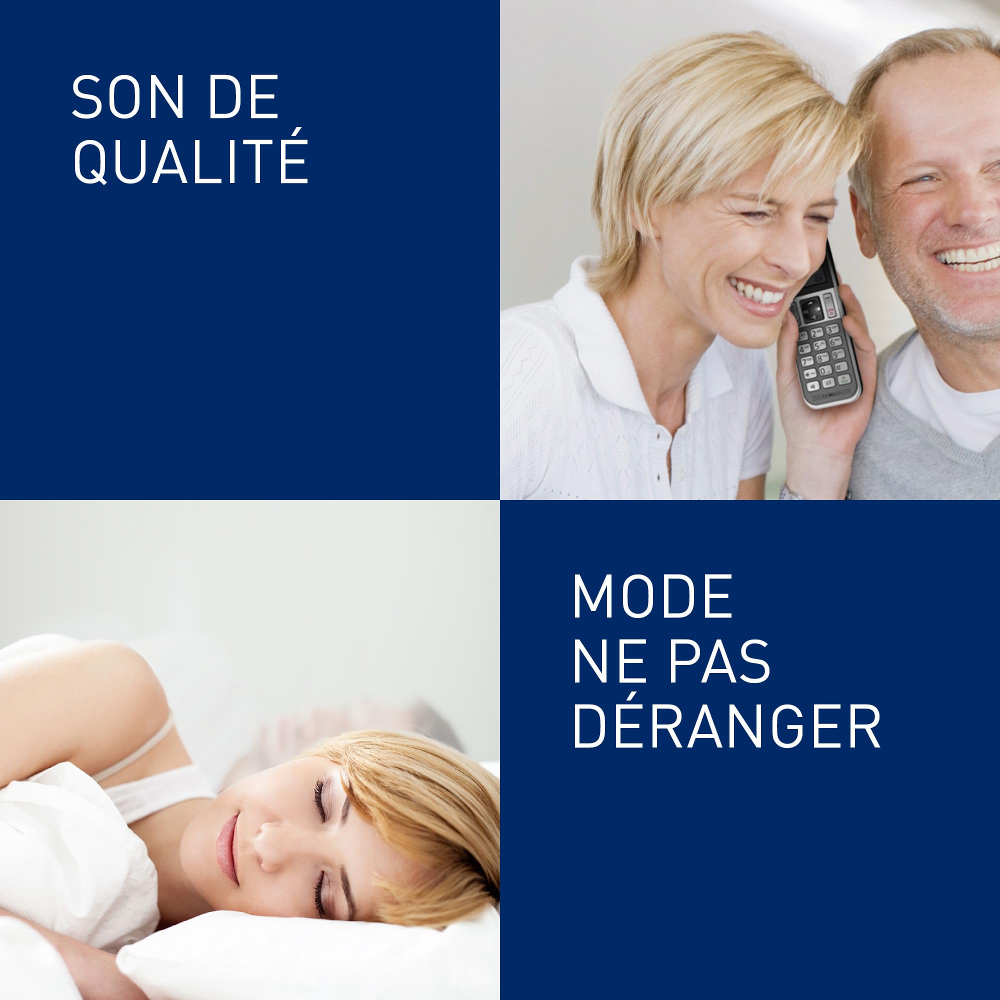 Panasonic KX-TGD322 Téléphone sans Fil Répondeur Écran Noir