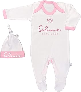 mini royals Baby,Clothing,Baby Boys 0-24m,Bodysuits & One-Pieces,Bodysuits mini royals Personalised est. Organic Baby Grow Baby boy Gifts Baby Girl Gifts