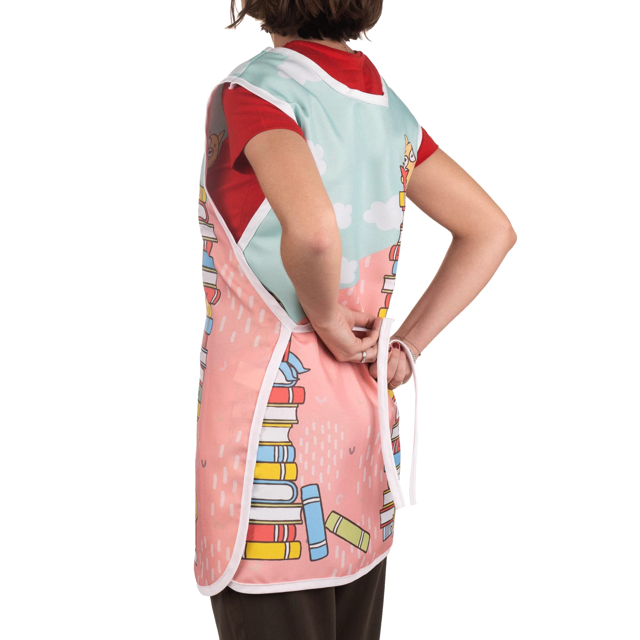 Wanapix | Estola Maestra Personalizada con Nombre o Texto| Babi Profesora personalizable | Bata profesora| Guardería, Infantil, Primaria |Casulla maestra