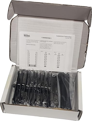 Miniatura 9 de Juego de herrajes para persianas y persianas, kit completo para 11 tableros, acero inoxidable E-recubierto negro - DHLH-02