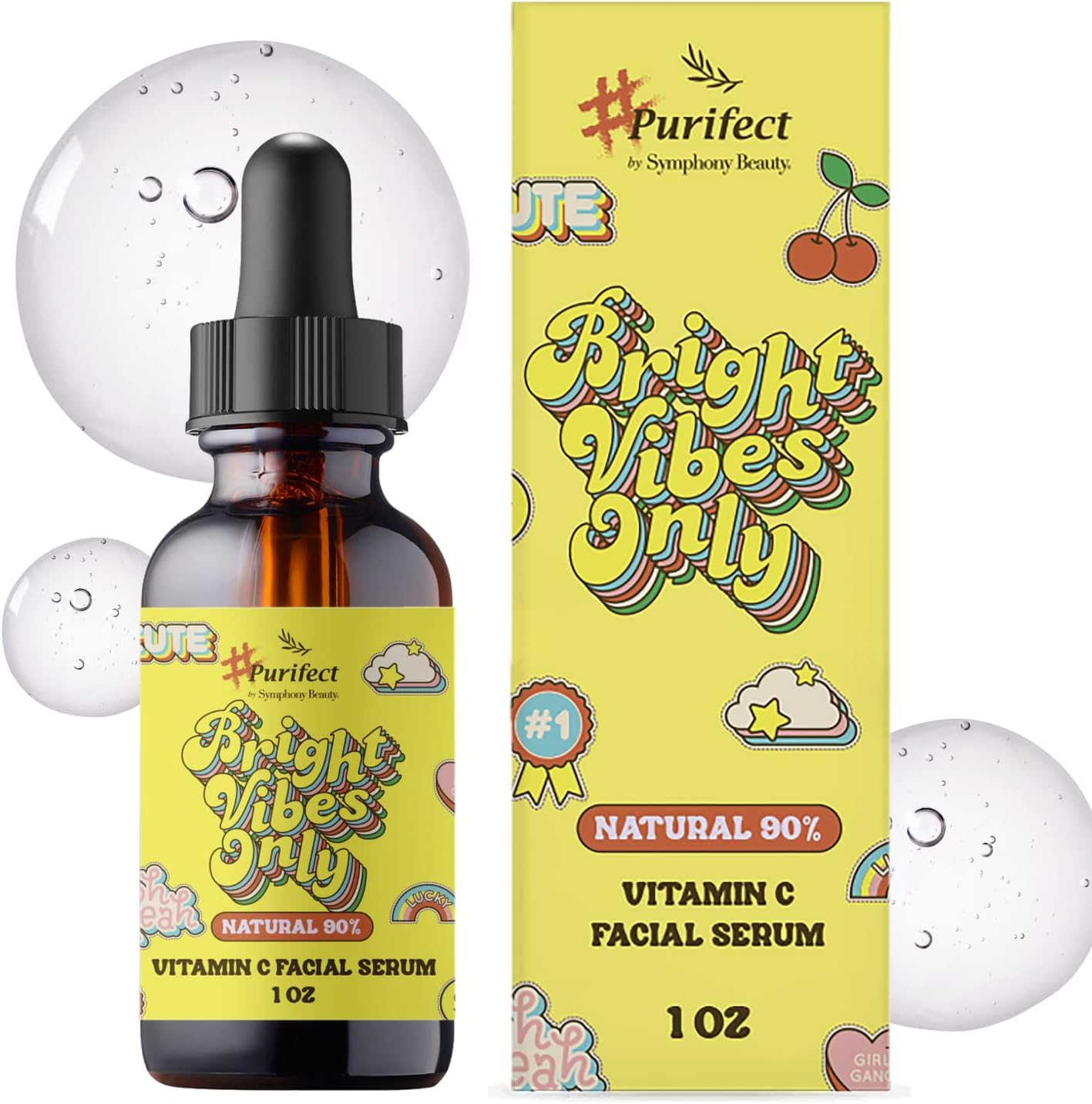 Purifect Bright Vibes Only Vitamin C Facial Serum, Brightens Skin Tone and Prevents Sun Damage 30ml
