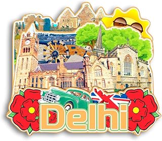 Refrigerator Magnet Delhi UK Fridge Magnet City Travel Souvenirs Tourist Gifts 3D Classic Landmarks Handmade Crafts Home Decoration - 1352