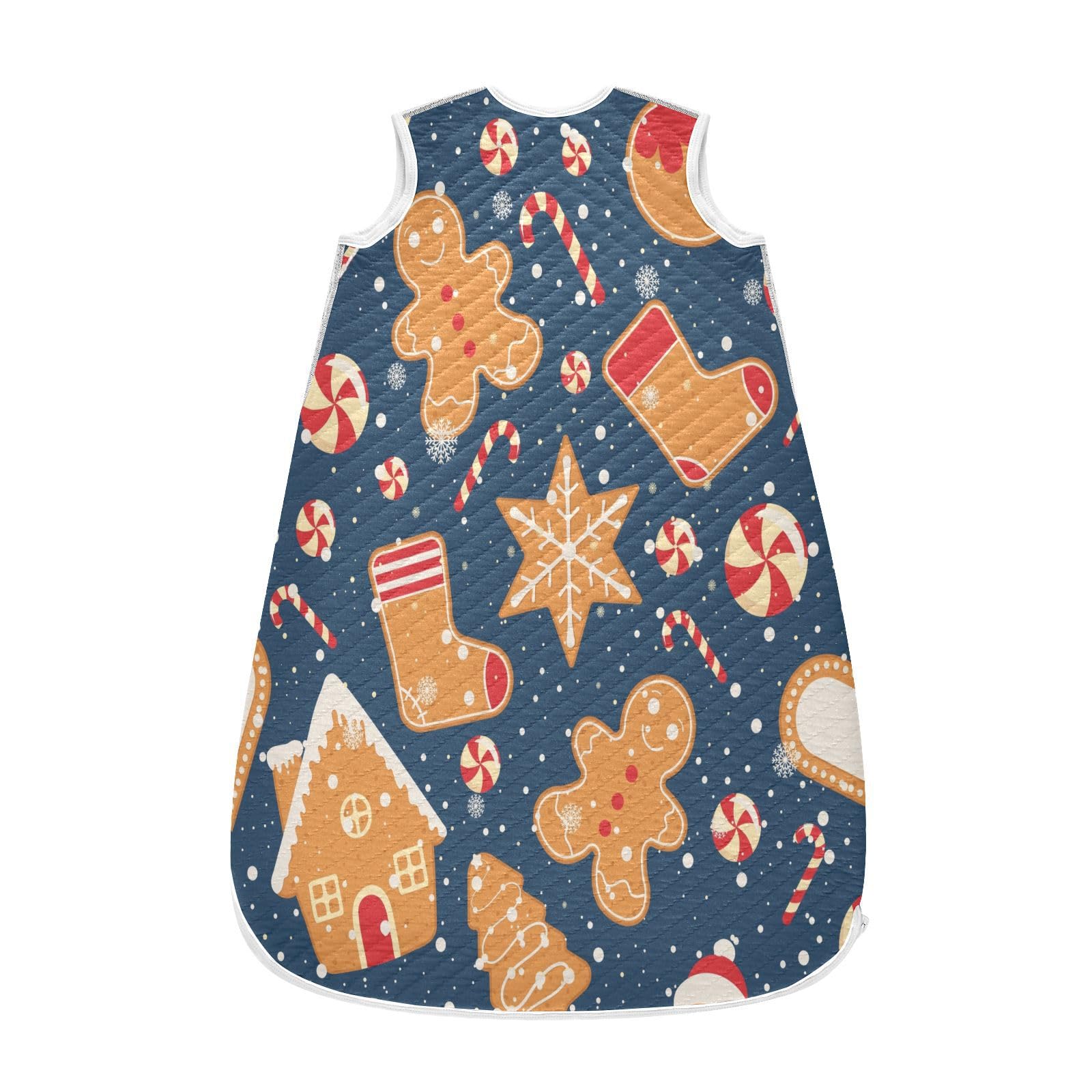 Kigai Christmas Gingerbread Baby Sleep Sack Wearable Blanket Sleeping Bag 2-Way Zipper Soft Swaddle Transition Sack