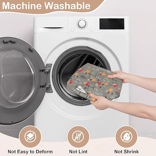 Ferret Hammock 8 Pack Guinea Pig Hammock Washable Rat Chinchilla Hammock Hamster Cage Accessories Cozy Ferret Bed Toys for Small Animals Pet Sugar Glider(Grey Mushrooms)