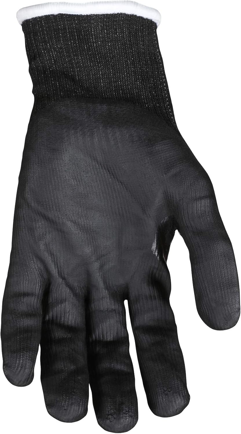 MCR Safety 92735NM Cut Pro 15 Gauge HyperMax/Steel Work Glove, Cut Protection, Nitrile Coated Palm & Fingertips, Thumb Crotch, Touchscreen Friendly, Medium