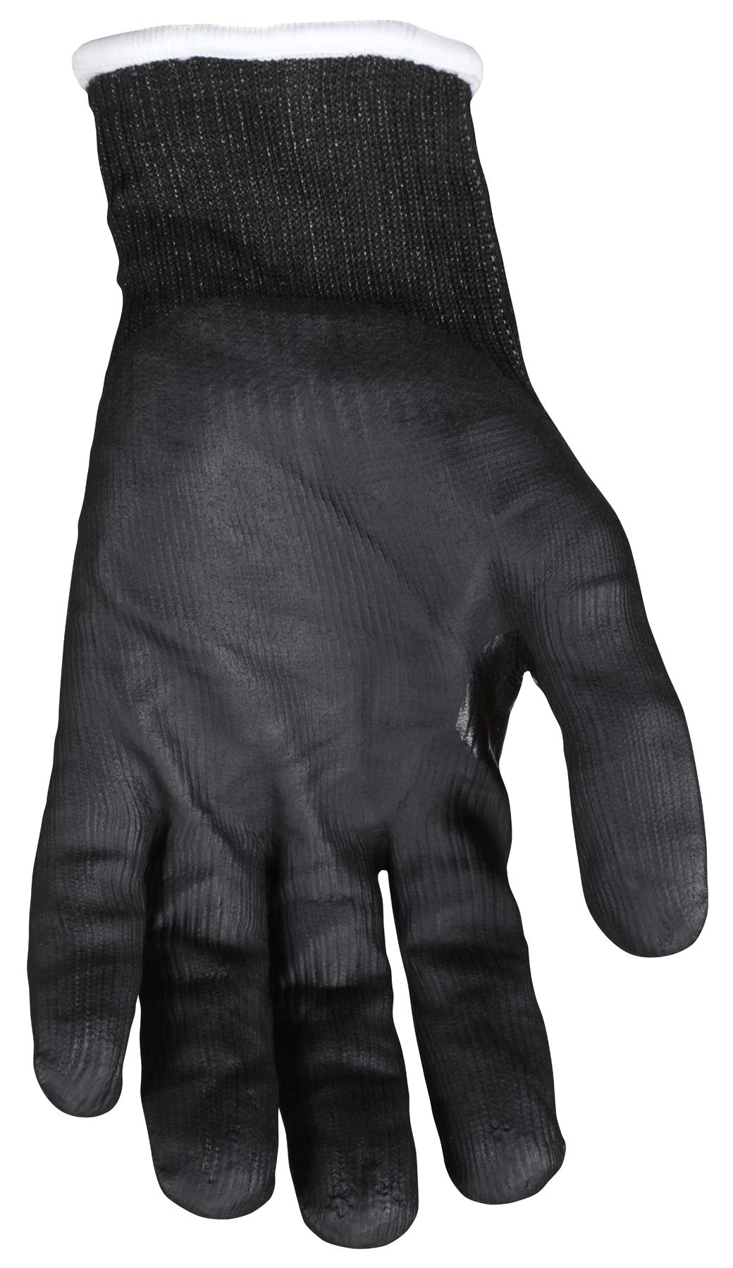 MCR Safety 92735NL Cut Pro - Guante de trabajo de acero HyperMax/calibre 15, protección contra cortes, palma y dedos recubiertos de nitrilo, entrepierna para pulgar, apto para pantalla táctil, grande