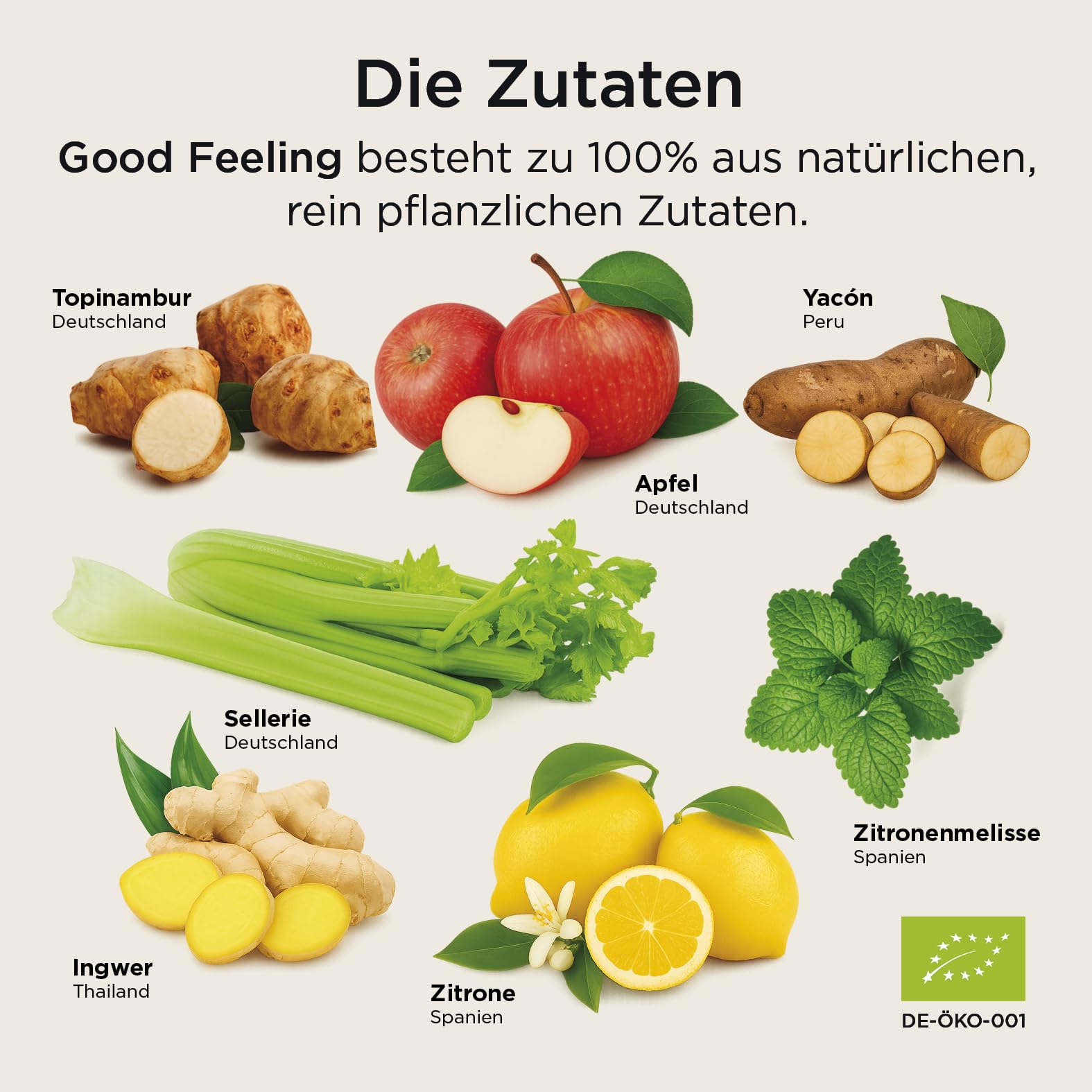 SOOPER FOOD Good Feeling | Veganer Bio Instant-Selleriesaft mit Ingwersaftpulver | Mit Ballaststoffen aus Sellerie, Topinambur & Ingwer | ohne Zusatzstoffe | 50 Portionen | 250g
