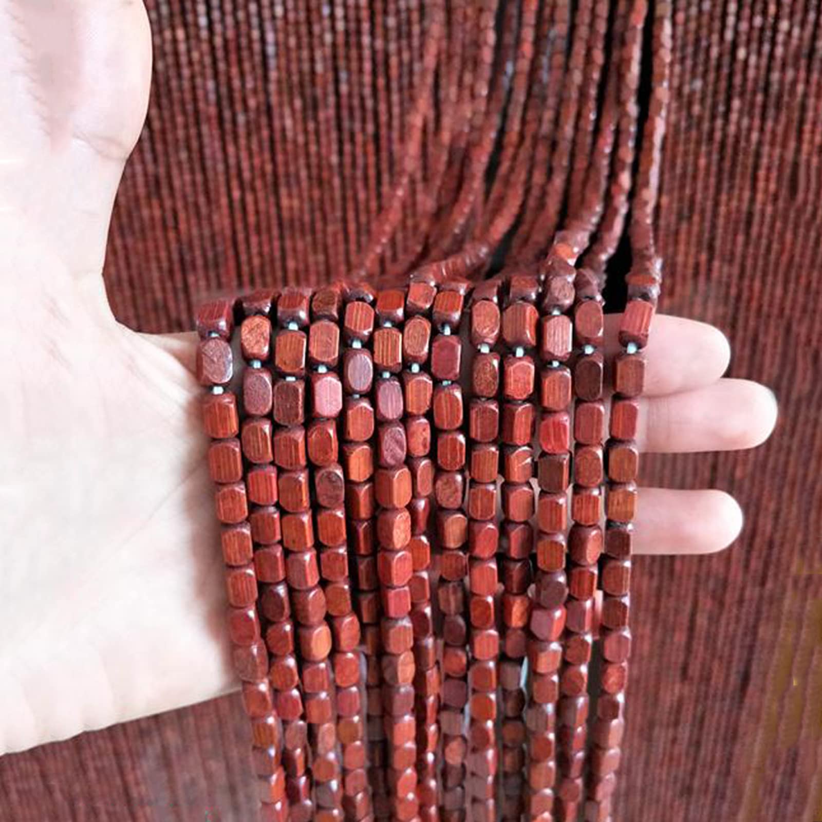 KLerDH Beaded curtains, Wood Bamboo Beaded Curtain,Doorway Hanging Beads, for