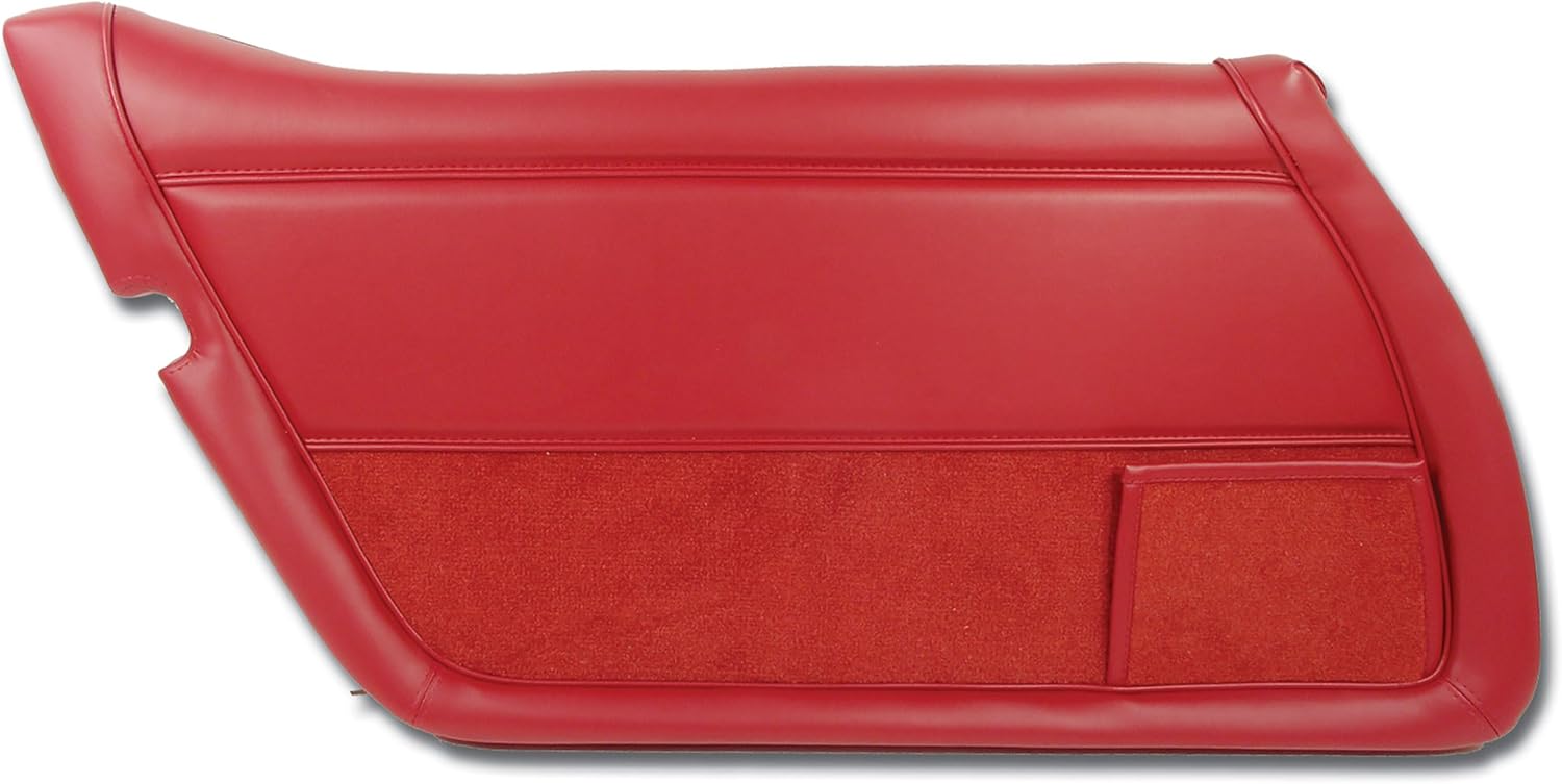 Reproduction Driver Side Door Panel W/Map Pocket - Red - For 1981 Corvette