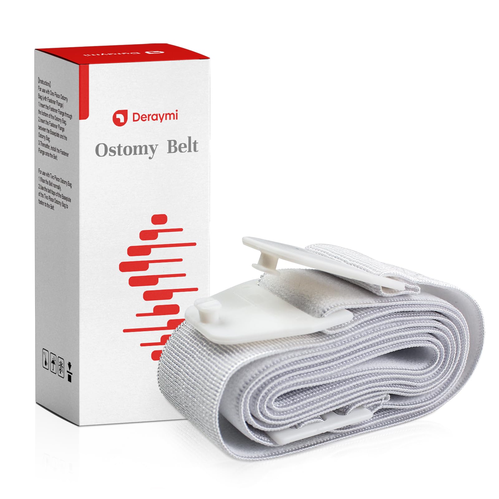 DERAYMI Ceinture de stomie réglable, maintient fermement les sacs de stomie en place, sangle de ceinture imperméable réutilisable et boucle pour soutenir les sacs de colostomie