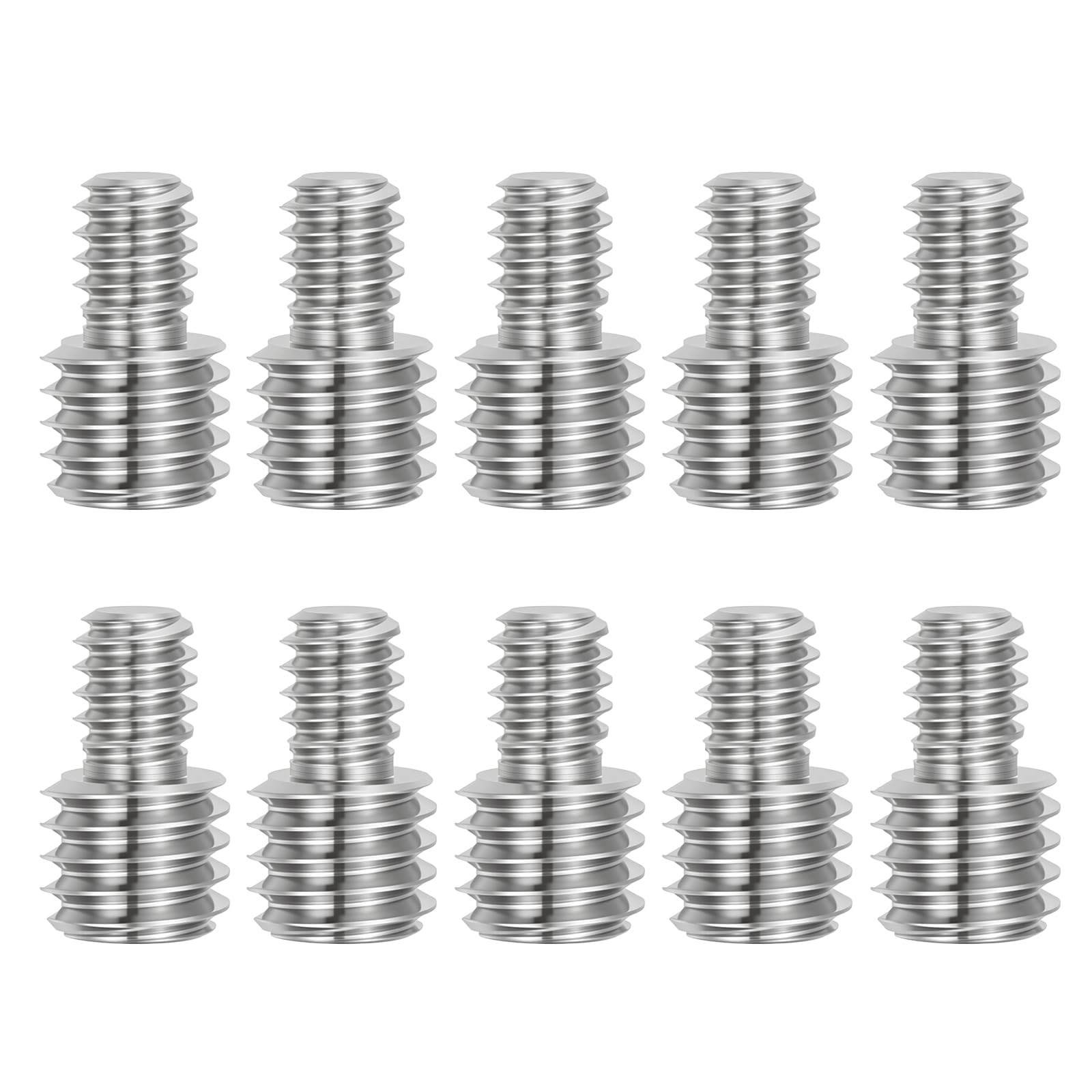 PATIKIL M6 to 3/8"-16UNC Double End Threaded Stud Screw Bolt