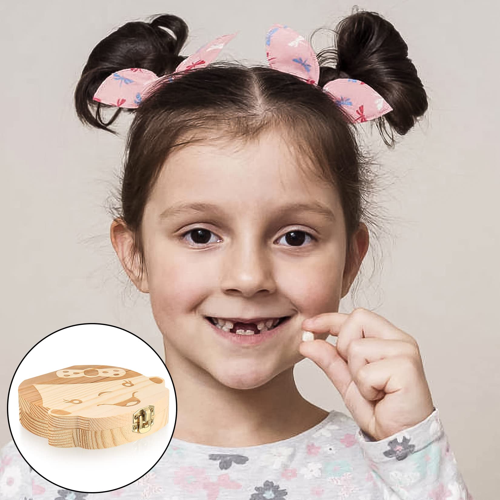 Scatola Porta Dentini Da Latte In Legno - Ricordo Bambino, Con Lucchetto, Regalo Ideale - Foto 2