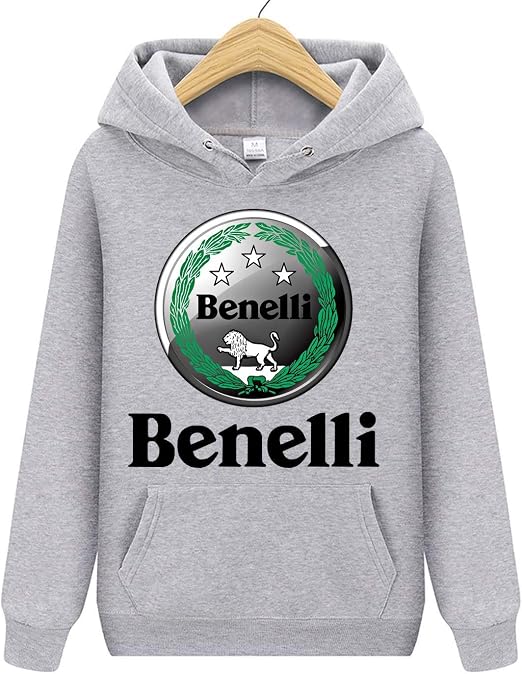 AILIBOTE Benelli - Felpa unisex con cappuccio per uomo e donna Grigio  chiaro S : Amazon.it: Abbigliamento