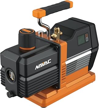 NAVAC NRP8Di Master Series Vacuum Pump, 8 cfm, Dual-Stage, 15 Microns, Built-in Micron Gauge