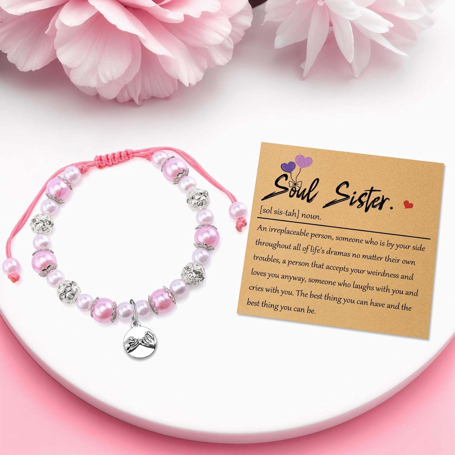 Best Friend Birthday Bracelet Gifts for Soul Sister Friendship Jewelry Birthday Gifts for Soul Sister Bestie Gift for Women Graduation Gift Ideas for Women Friendships Bracelet Christmas Jewelry - Image 4