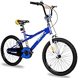 WEIZE Kids Bike,14 16 20 Inch Children Bicycle for Boys Girls Ages 3-12 Years Old, Rider Height 32-60 Inch, Coaster Brake, Multiple Color Options Blue 20 Inch With Kickstand (Dual Hand Brakes)