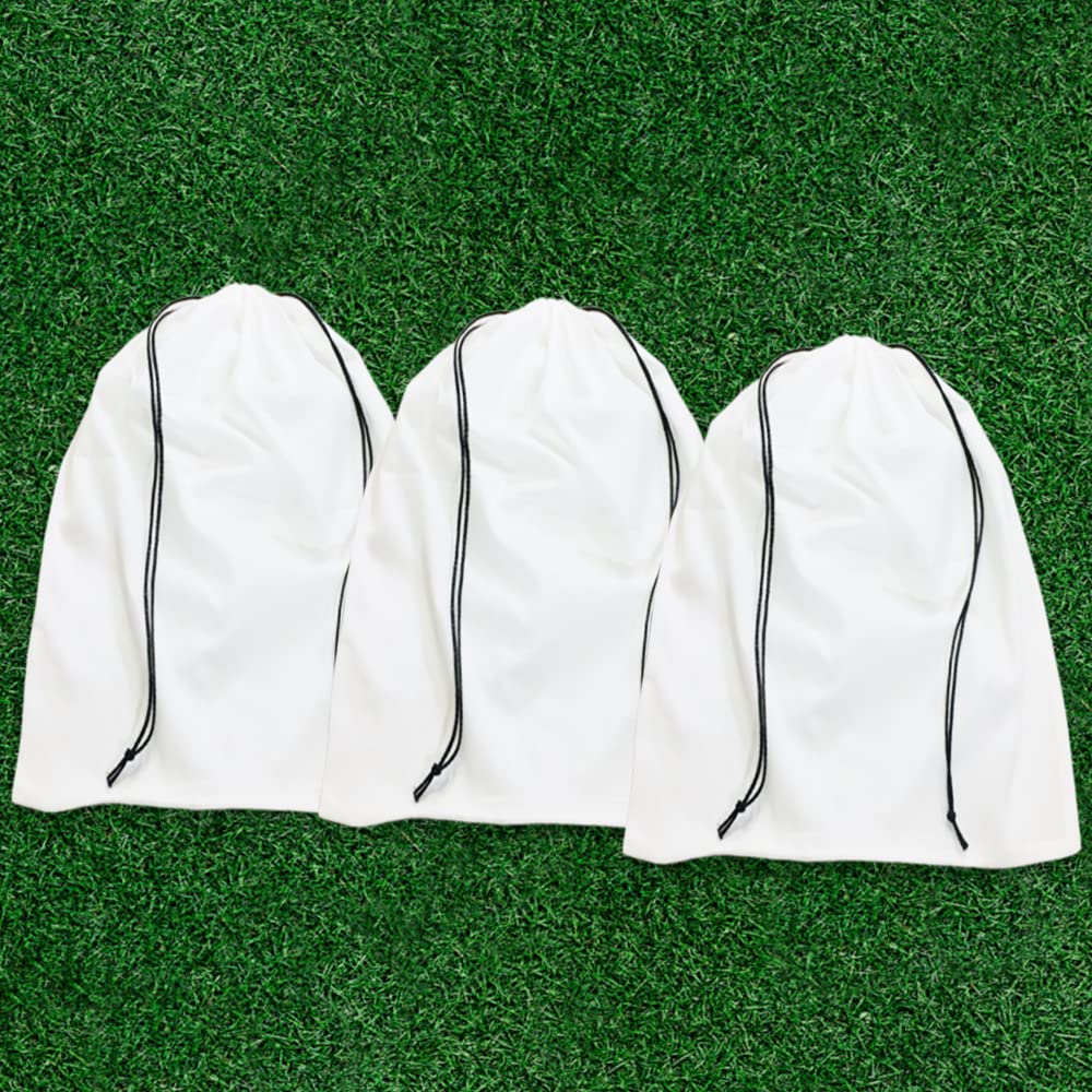 Star Quick Links M - (18 x 18 Inch) Set of 3 Cotton Breathable Dust-Proof Drawstring Storage Pouch Bag