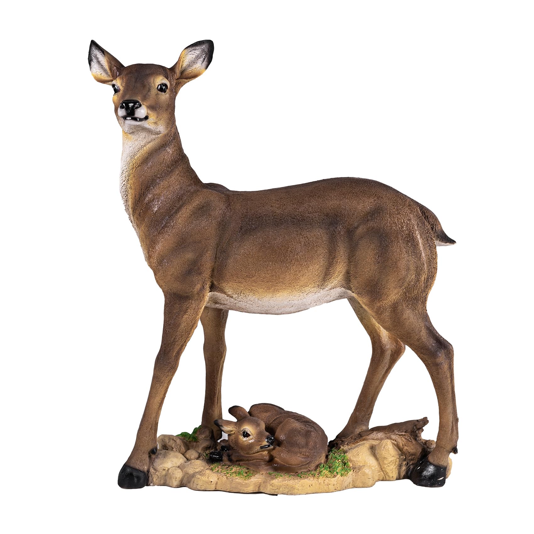 RKGOMDMU 20.8 Inch Weather-Resistant Sika Deer Decoy - Outdoor Garden Lawn Decor, Fits Yard/Patio/Grass/Christmas, Ideal Gift for Gardeners
