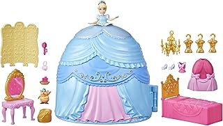 Disney Princess Secret Styles Cinderella Story Skirt, Playset with Doll, Furniture, and Extra Fashions, Toy for Girls 4 Years Old and Up