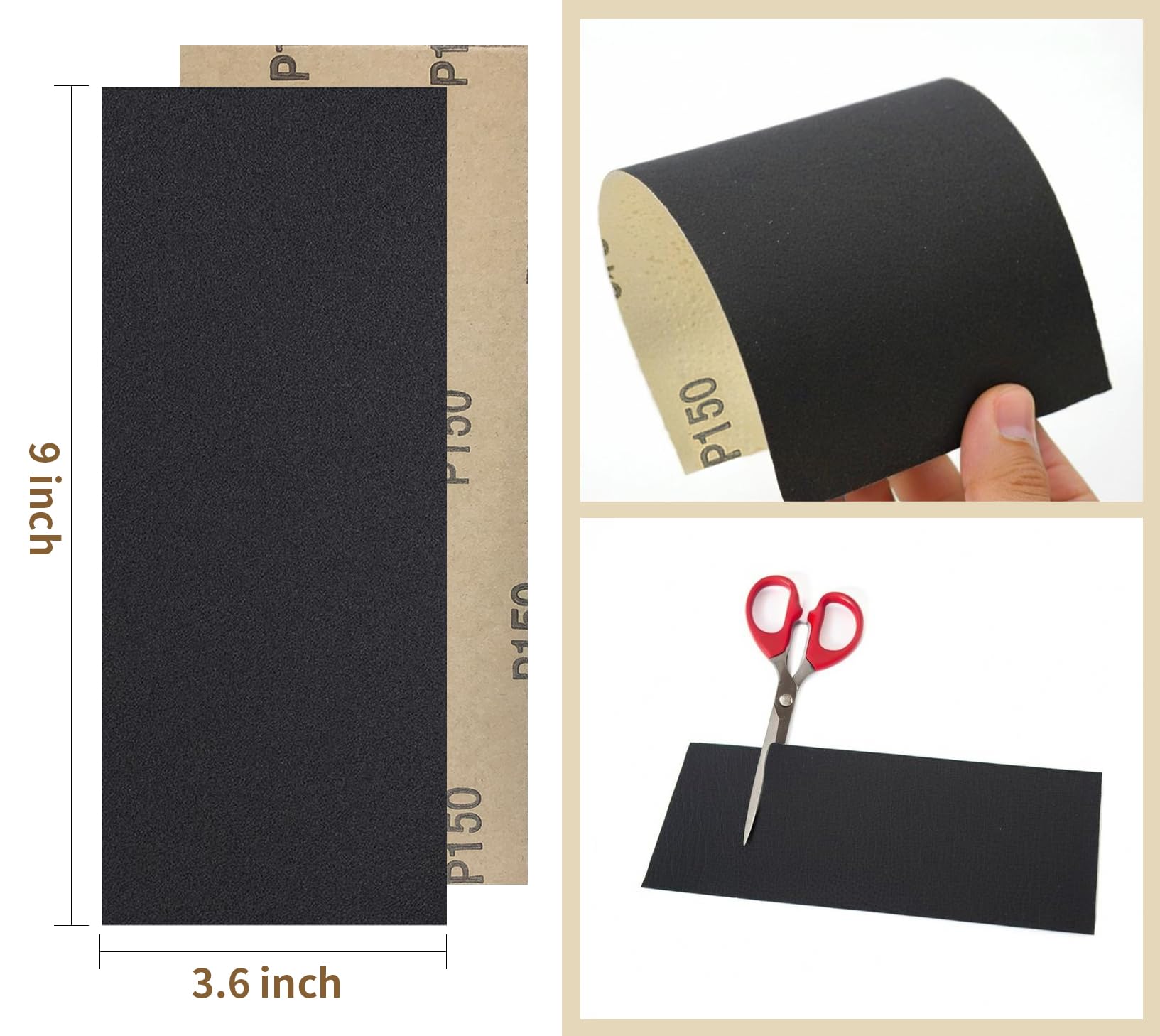 Sandphyrre Sandpaper Set, 10 Sheets 5000 Grit Fine Sand Paper, Wet and Dry Sandpaper for Wood Walls, Glass - Image 4