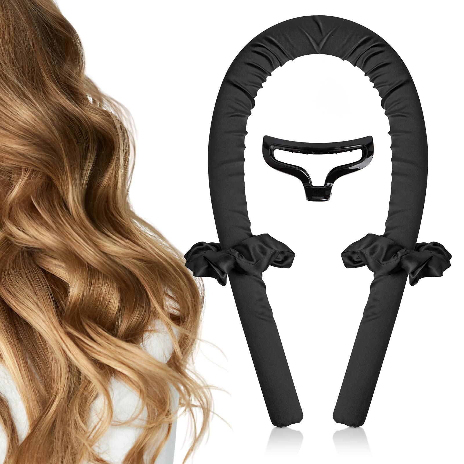 Amazon.com: TikTok - Diadema de barra rizadora sin calor, rizadores de pelo  largo sin calor, para cabello largo con pinzas para el cabello y coleta,  rizador de pelo sin calor, kit de