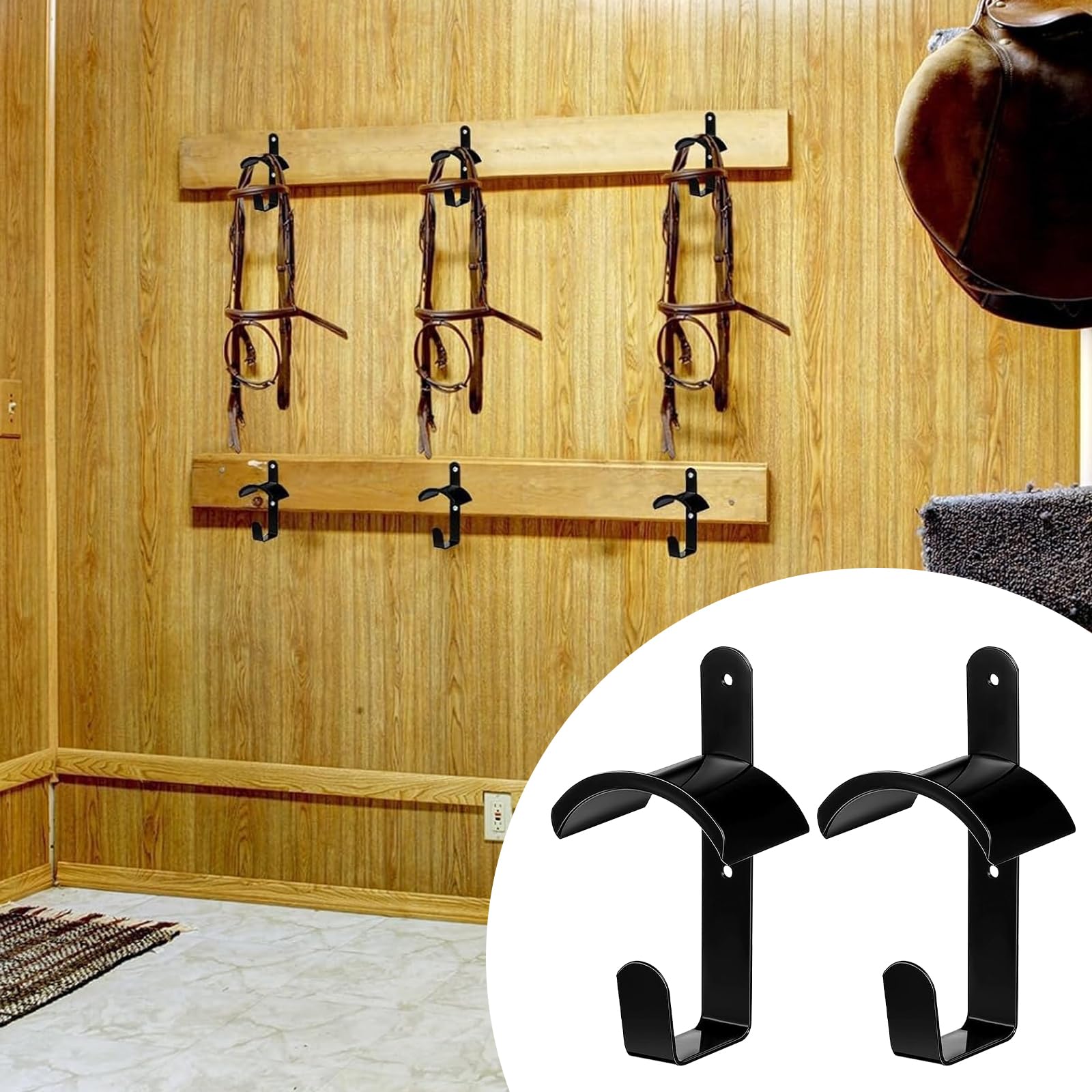 Lot De 6 Bridons Pour Cheval: Generisch Crochet Pour Bride, Avec Vis, Crochet Pour Bride De Cheval Pour La Maison, L'extérieur, La Cour, Le Parc, La Cour, Le Jardin, La Chambre à Coucher