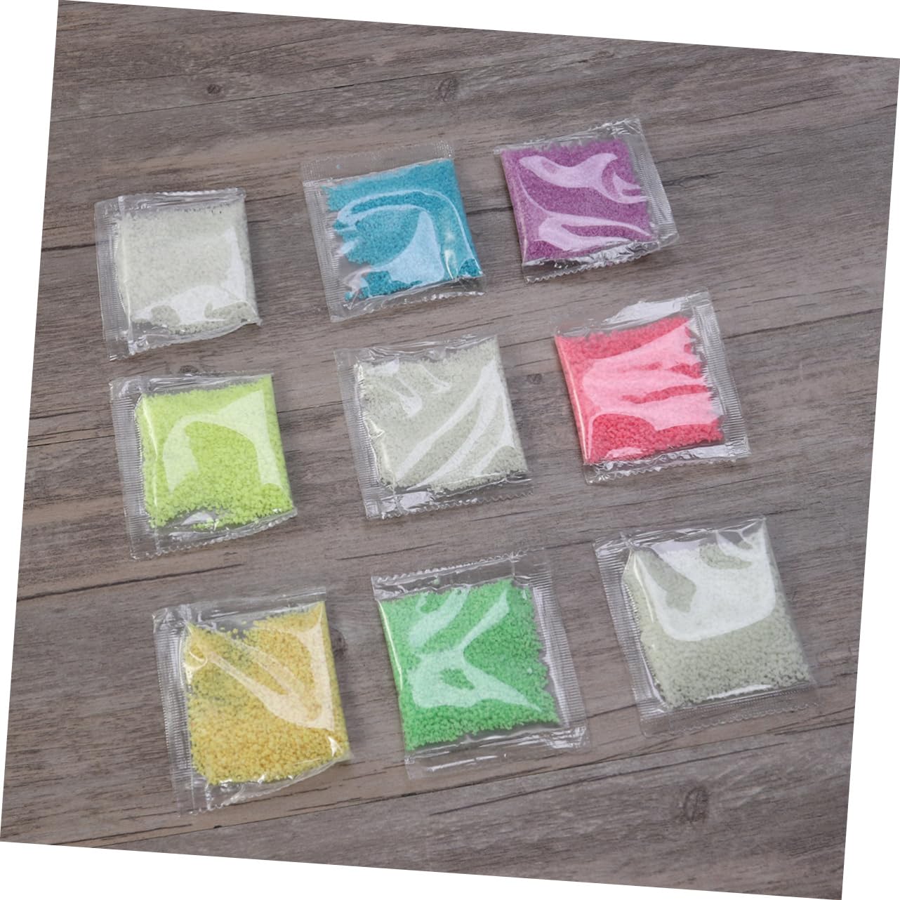 Toddmomy 9 Packs Bright Powder Fluorescent Gravel Long Lasting Luminous Sand for Aquarium Dark Years