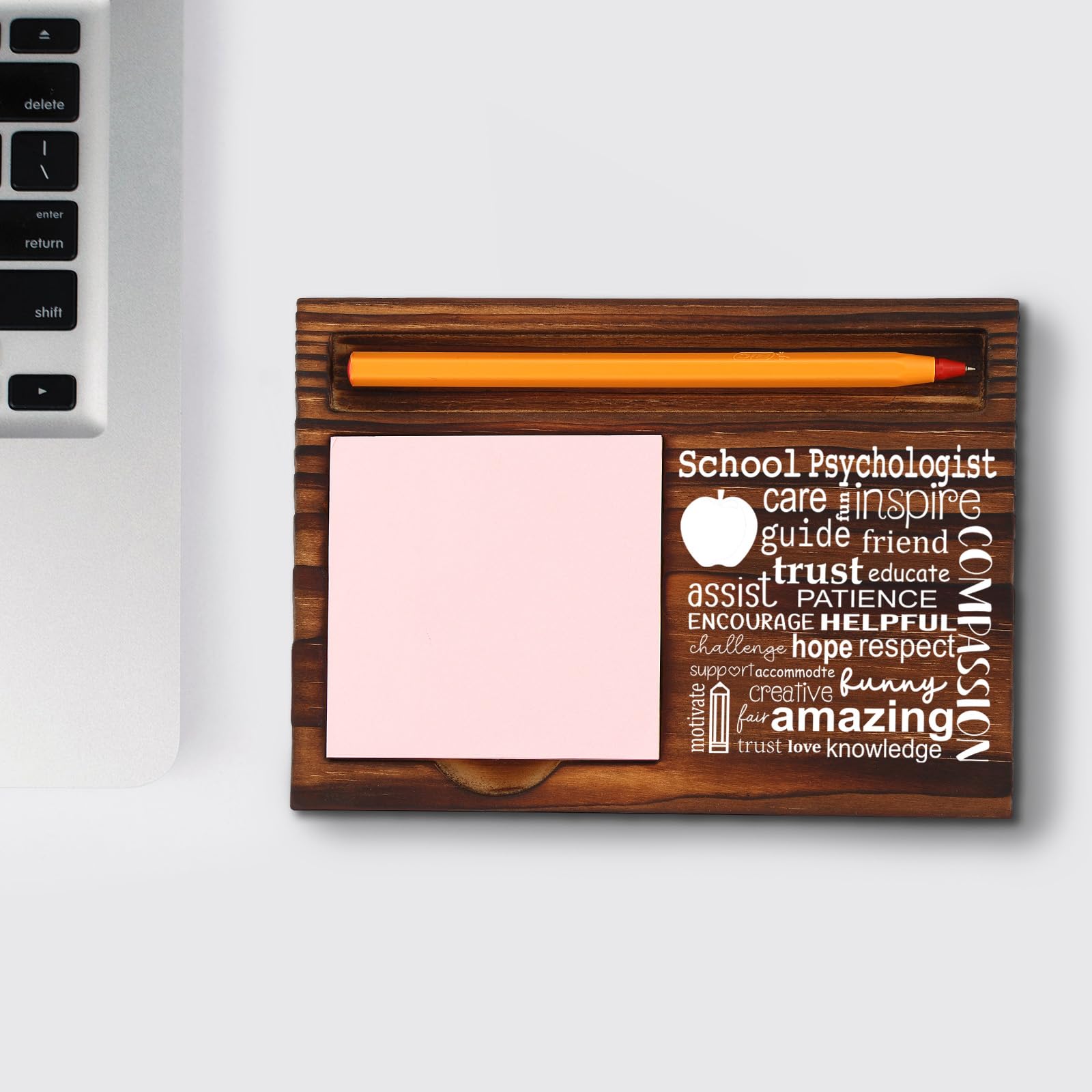 Appreciation Gift for School Psychologist Men Women, School Psychologist Gift, Birthday Christmas Retirement Graduation Gifts for School Psychologist, Retro Self-Stick Note Pad Holders XB469