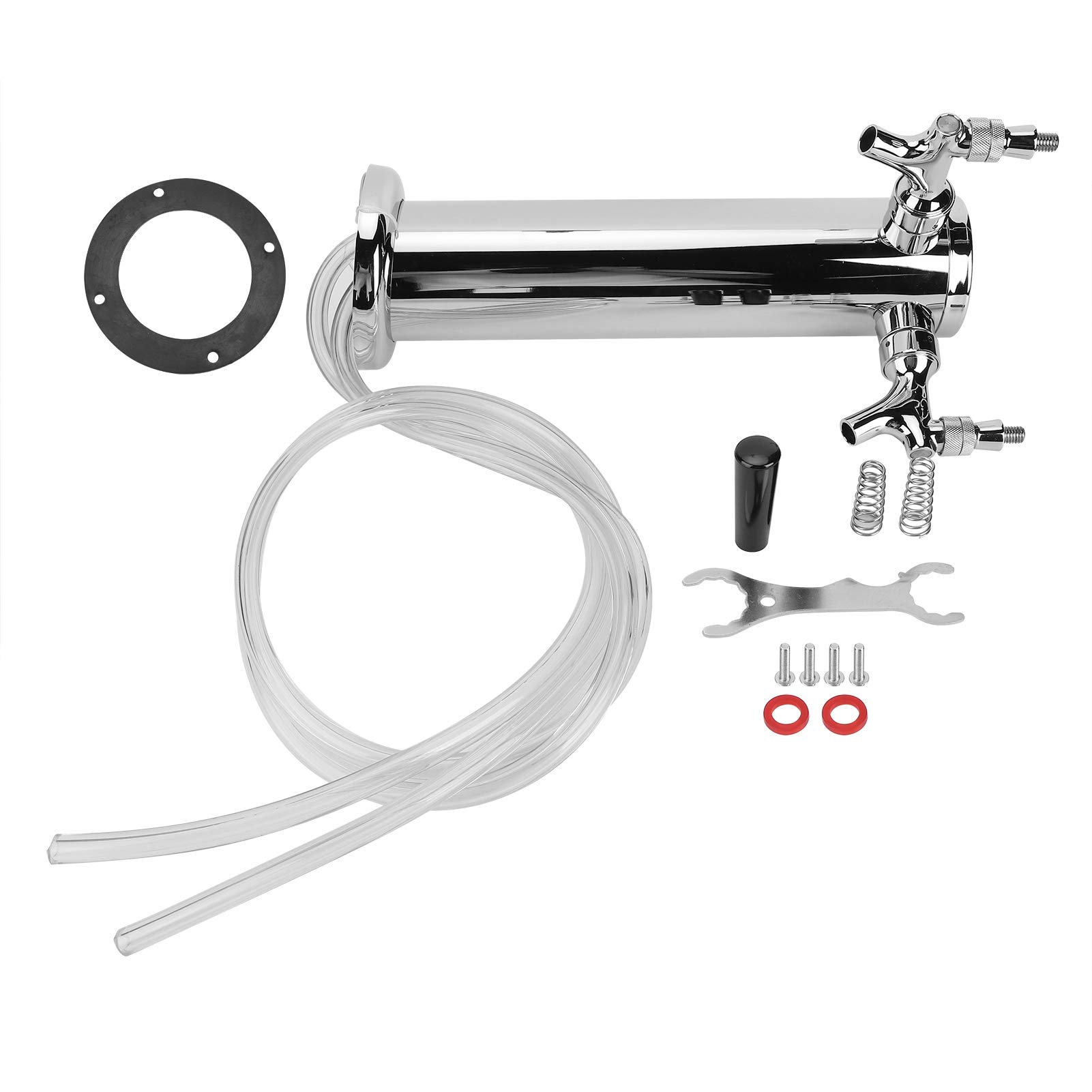 de dispensador de torre de cerveza de barril de 2 grifos profesional de acero inoxidable Kit de elaboración de cerveza casera para bares, pubs, restaurantes y uso doméstic