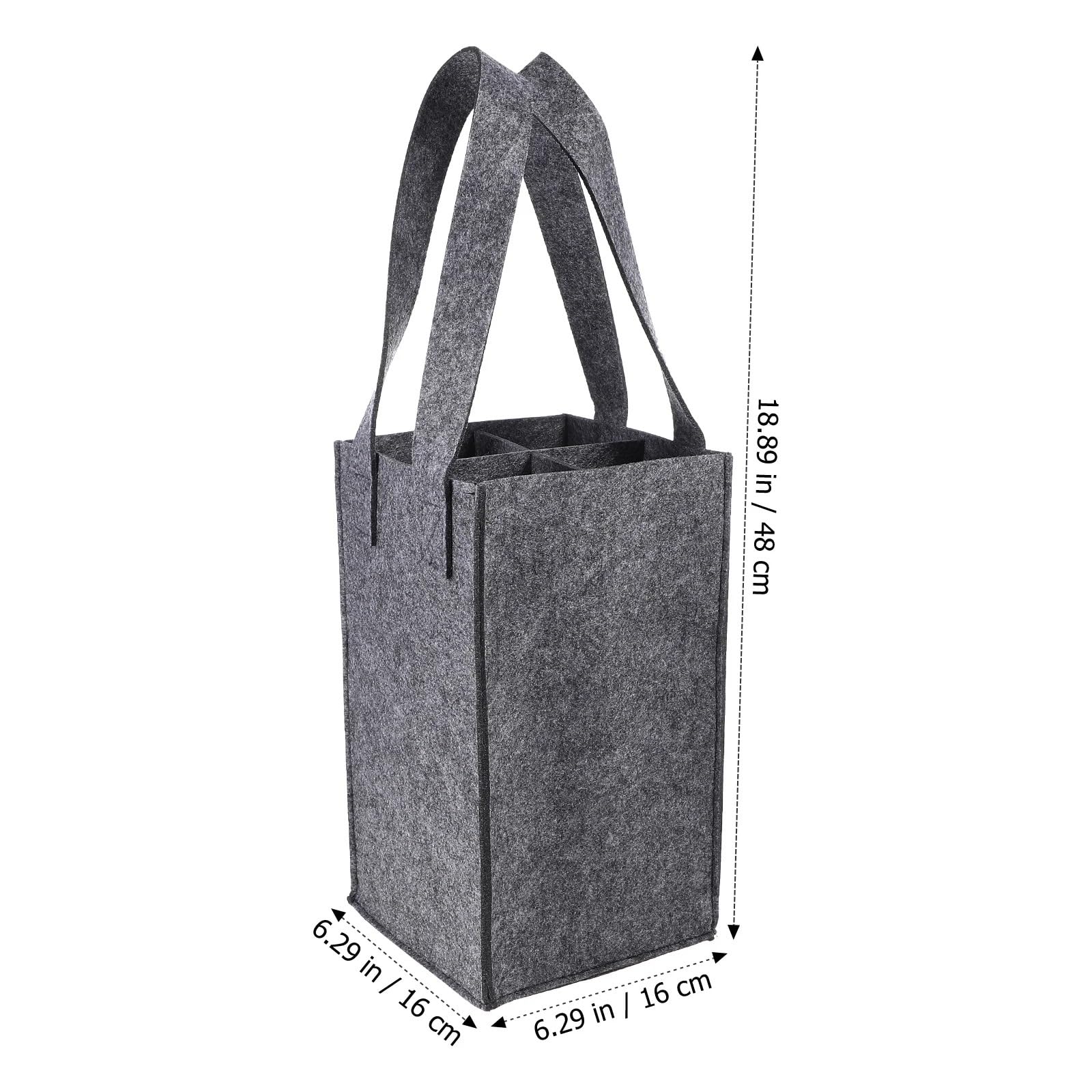 flaschentasche Weinfilztasche, 3 Stück, Tragetaschen, rot, mit Trennwänden, Flaschenschutz for Thanksgiving, wiederverwendbar