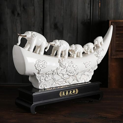Miniatura 4 de Figuritas, estatuas de Feng Shui, figura de elefante de la suerte, decoración del hogar, regalo de inauguración de la casa, estatua de elefante,