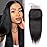 Straight Lace Closure 4x4 Free Part Closure 100% Brazilian Virgin Human Hair Lace Closure Straight Hair Weave With Baby Hair Natural Black Color(14inch)